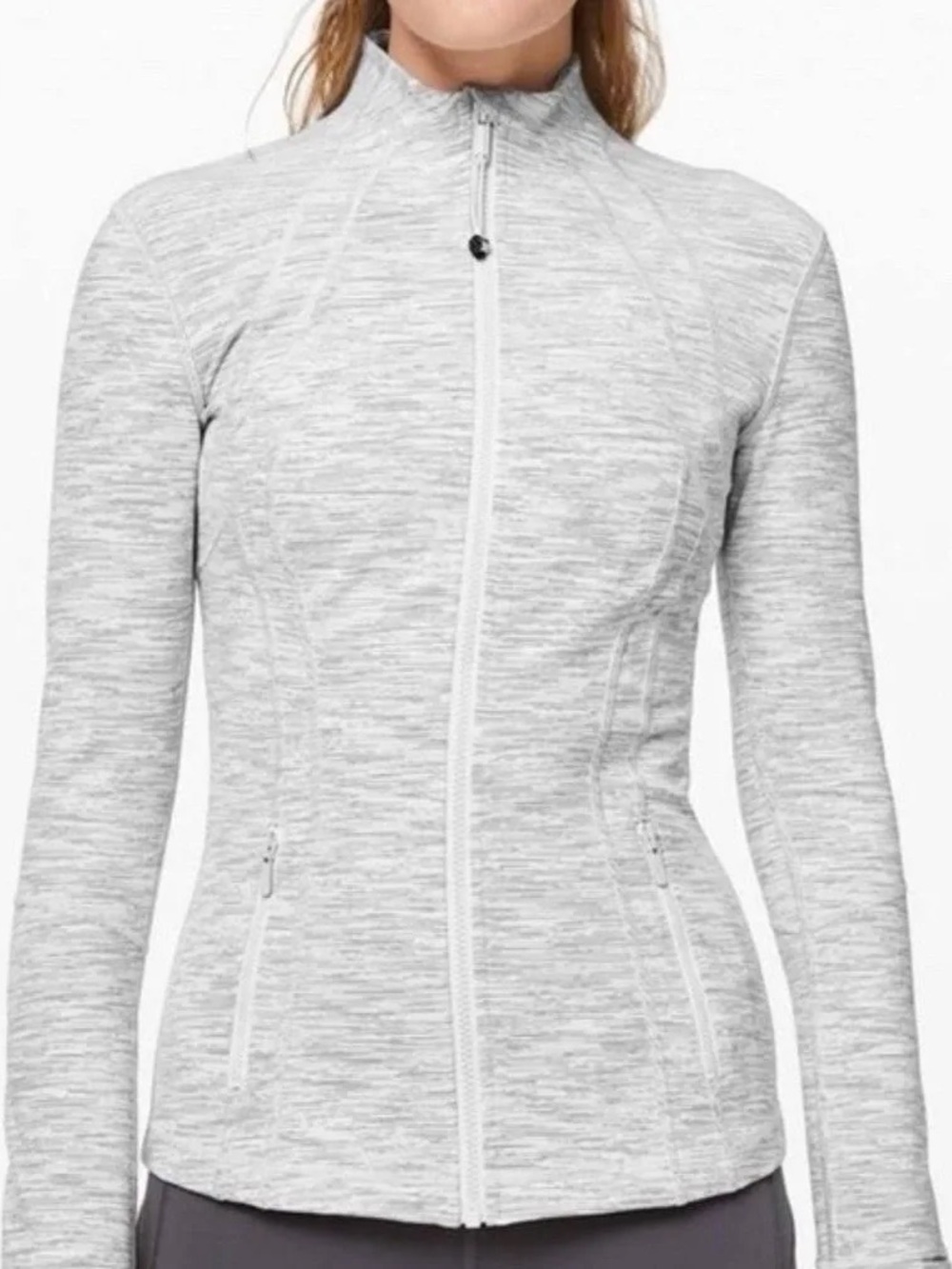 Lululemon Define zip up jacket- Heather Light Gray size 6